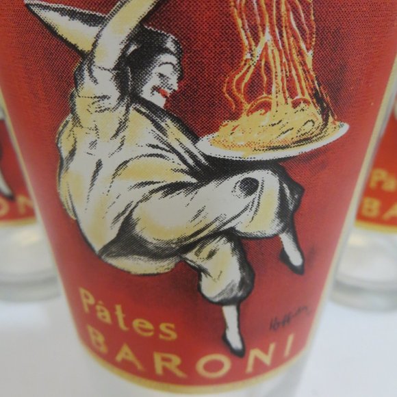 COPY - Vintage Pates Baroni Glass Tumbler Pasta Poster Libbey For Pottery Barn - Picture 2 of 2